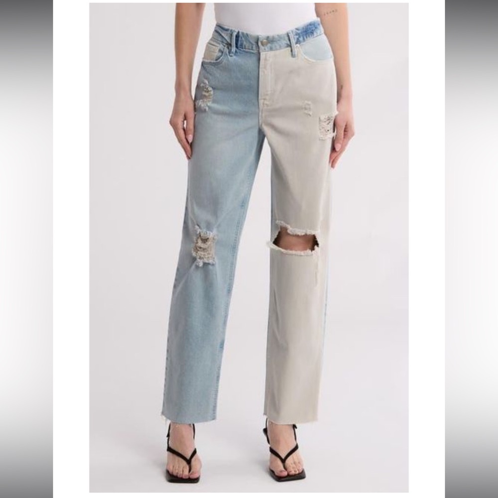 Women's Blue Good '90s Pieced Straight Leg Jeans
Size 30
